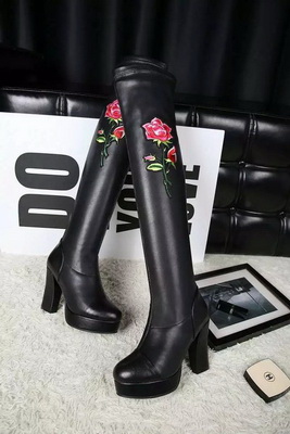 CHANEL Knee-high boots Lined with fur Women--038